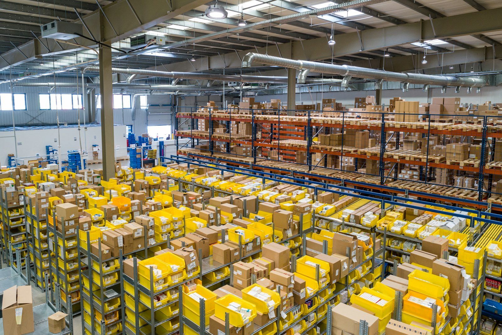 Warehouse staging area